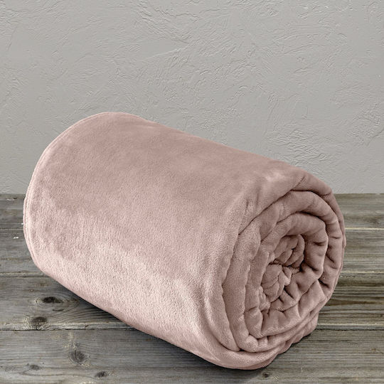 Kocoon Warme Samtige Decke Moni 150x220cm Hellrosa