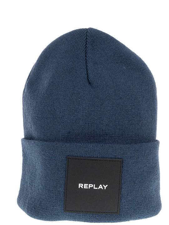 Replay Beanie Γυναικείος Σκούφος Πλεκτός σε Μπλε χρώμα