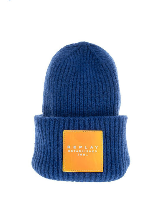 Replay Beanie Frauen Beanie Gestrickt in Blau Farbe