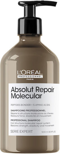 L'Oréal Professionnel Serie Expert Absolut Repair Molecular Șampon Reparare Moleculară Fără Sulfați Pentru Păr Deteriorat Reconstrucție/Hrană Pentru Păr Deteriorat 500ml