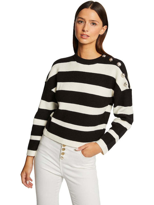 Morgan Women's Long Sleeve Pullover Striped Multicolour