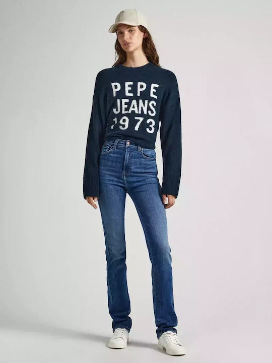 Pepe Jeans Women's Long Sleeve Sweater Navy Blue