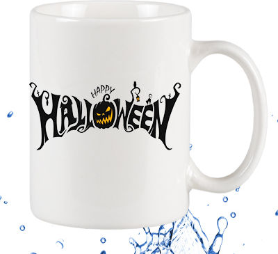 Halloween Becher aus Porzellan Weiß 295ml