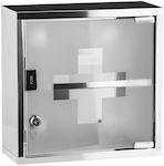 Διανομική Metallic First Aid Wall Cabinet with Lock 30x30x12cm