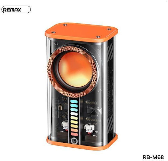 Remax RB-M68 Ηχείο Bluetooth 5W με Διάρκεια Μπαταρίας έως 4 ώρες Πορτοκαλί