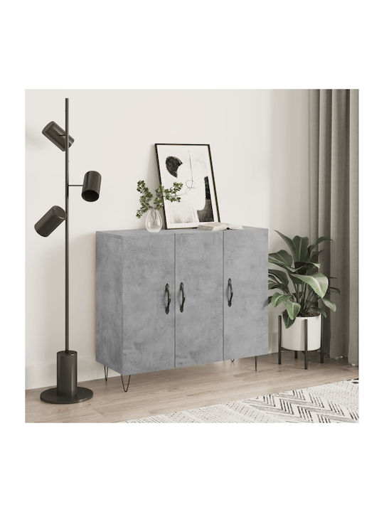 Sideboard Wooden Gray 90x34x80cm