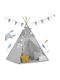 Nukido Kids Indian Teepee Play Tent Gray