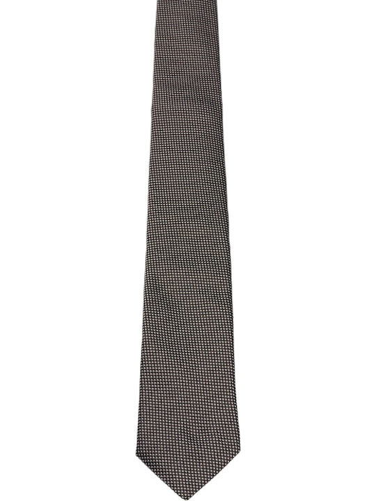 Boss Men's Tie Silk Printed in Gray Color