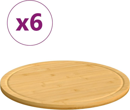 vidaXL Πλατώ Σερβιρίσματος Τυριών Ξύλινο 40x40x1.5εκ. 6τμχ