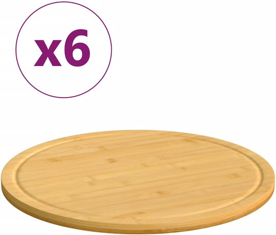 vidaXL Platou de Servire pentru Brânzeturi Lemn 30x30x1.5buc 6buc