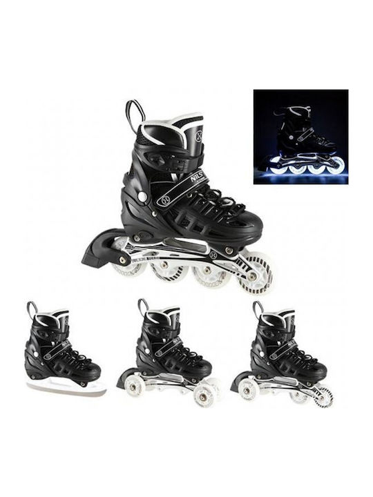 Nils Inline Einstellbar Rollers Schwarz Ενηλίκων/Παιδικά
