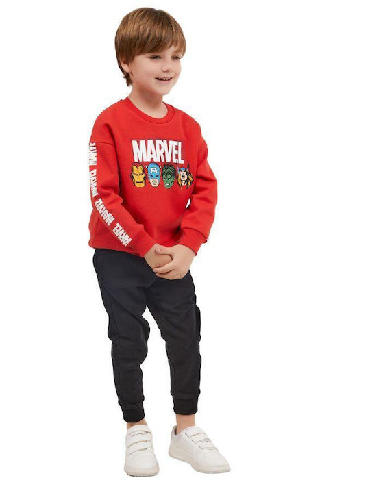 Marvel Kids Sweatpants Set Red 2pcs