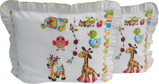 Beboulino Giraffe Детски калъфи за възглавници от 100% памук 35x45бр Оранжев