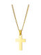 Art Men's Cross from Gold Plated Steel with Chain