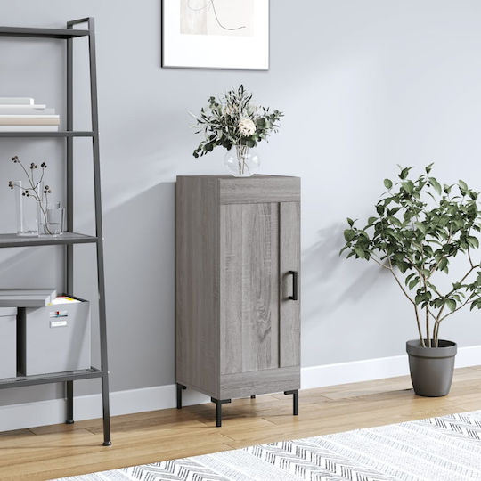 Wand Wohnzimmer Vitrine aus Spanplatte Grau 34.5x34x90cm