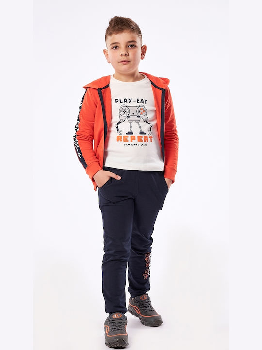 Hashtag Kids Sweatpants Set Orange 3pcs