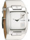 Nixon Men's Watch 41mm Battery with White Leather Strap