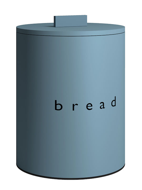 Pam & Co Inox Bread Box Blue 20x20x25cm