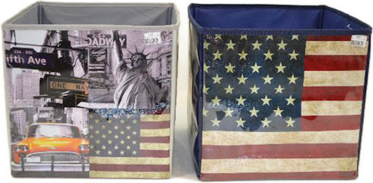 Atmosphera New York Plastic Storage Box with Lid 30x30cm