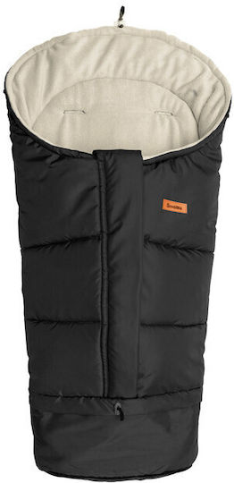 Sensillo Combi Universal Sac de picioare pentru cărucior Impermeabil Negru cu căptușeală Fleece
