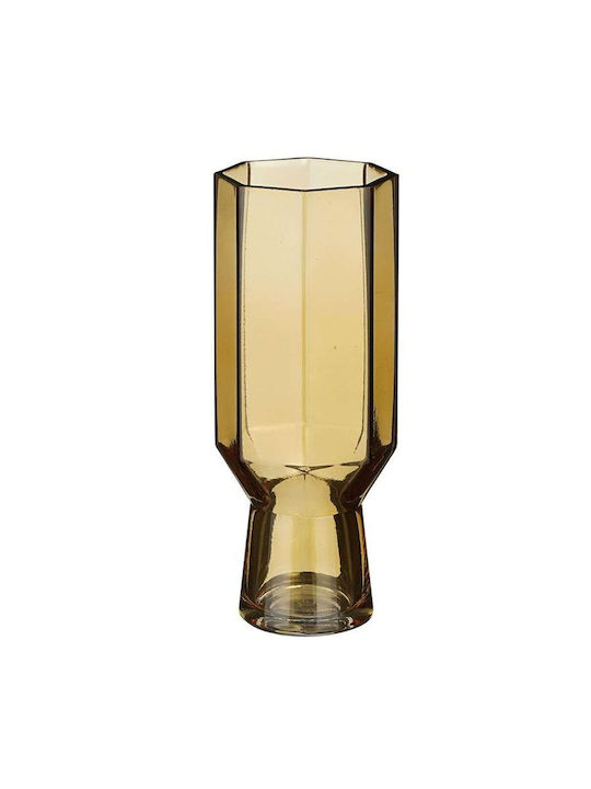Mica Vază Decorativă Sticlă Maro 7.5x20cm 1buc