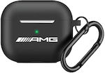 AMG White Logo Silicone Case with Keychain Black for Apple AirPods Pro 2