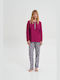 Vamp Winter Women's Pyjama Set Cotton Fuchsia