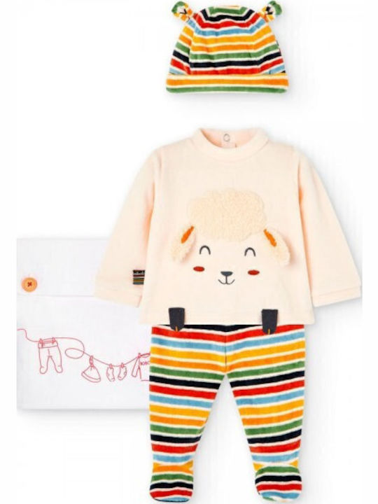 Kinder-Set mit Hose Winter 3Stück Ecru