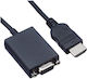 Cable HDMI male - VGA male 3m Μαύρο