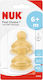 Nuk First Choice+ Rubber Baby Bottle Teats High Flow for 6+ months 2pcs