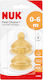 Nuk First Choice+ Rubber Baby Bottle Teats Medium Flow for 0+ months 2pcs