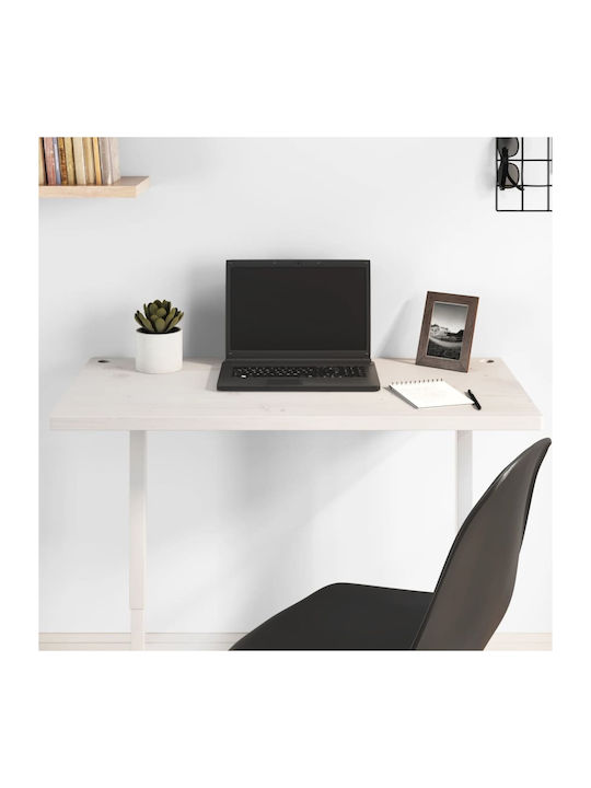 vidaXL Rectangular Office Desk Surface made of Solid Wood in White Color 80x40x2.5cm 824451 1pcs