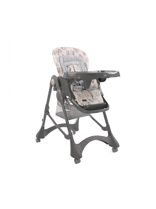 Lorelli Scaun de masă pentru bebeluși cu cadru din plastic și scaun din material textil Gri