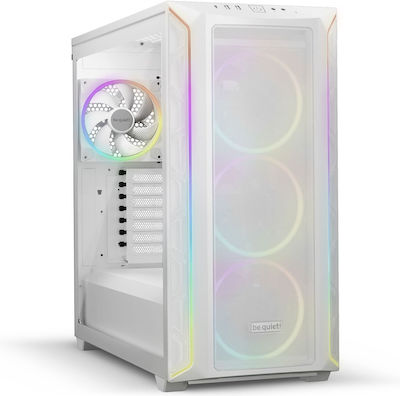 Be Quiet Shadow Base 800 FX Gaming Midi Tower Computer Case with Window Panel and RGB Lighting White