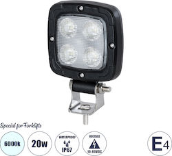 GloboStar Pătrat Rezistent la apă Faruri Auto LED Renault Maestru 12V 20W 11cm cu Alb Iluminare 10buc
