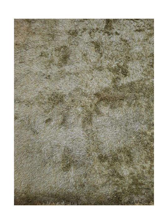 Χαλί Ορθογώνιο Shaggy Λαχανί 140x200cm