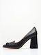 Mortoglou Leather Black Heels