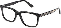 Police Men's Acetate Prescription Eyeglass Frames Black VPLF03N 0700