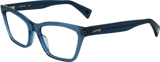 Lanvin Weiblich Kunststoff Brillenrahmen Blau LNV2615-414