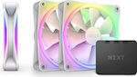 NZXT F120 RGB Duo 4-Pin PWM Case Fan White 2-pack