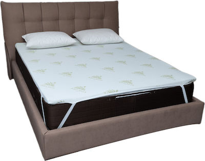 Como felt & wadding producers Double Mattress Topper with Aloe Vera & Removable Cover 150x200x4cm