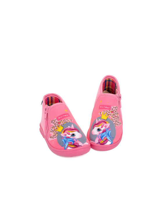 Mini Max Ανατομικές Παιδικές Παντόφλες Μποτάκια Ροζ Silia 3