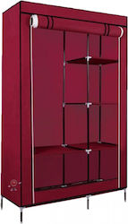 Stoffschrank mit Reißverschluss und Regalen in Rot Farbe 105x45x175cm