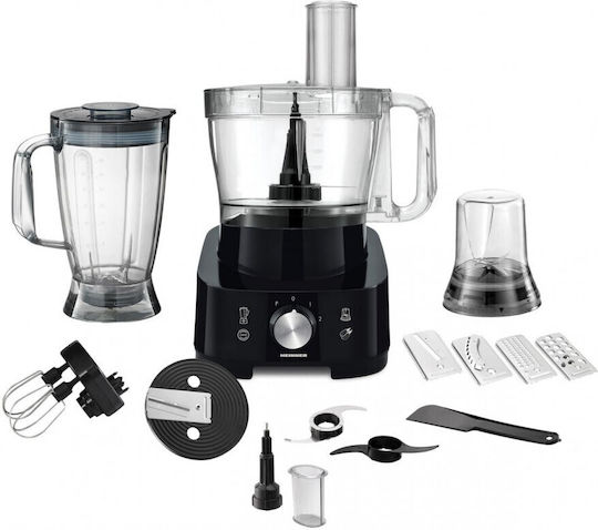 Heinner Procesor alimentar multifuncțional 1000W cu vas 3.5lt și Blender cu vas Negru