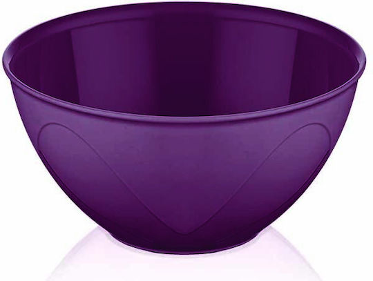Homestyle Plastic Salad Bowl Purple 24x24x11cm