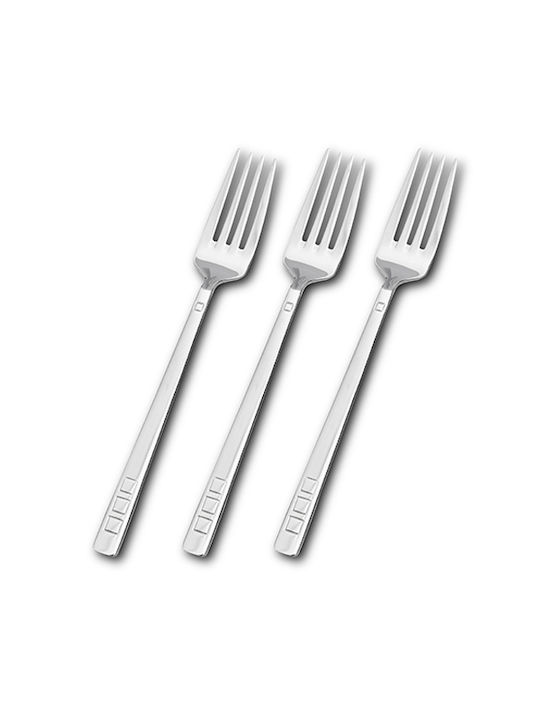 Nava Set de Furculițe Alimente Inoxidabile Argintiu 29cm 3buc