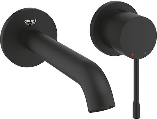 Grohe Essence Σετ Μίκτης & Στόμιο Εντοιχισμού για Νιπτήρα Μαύρο