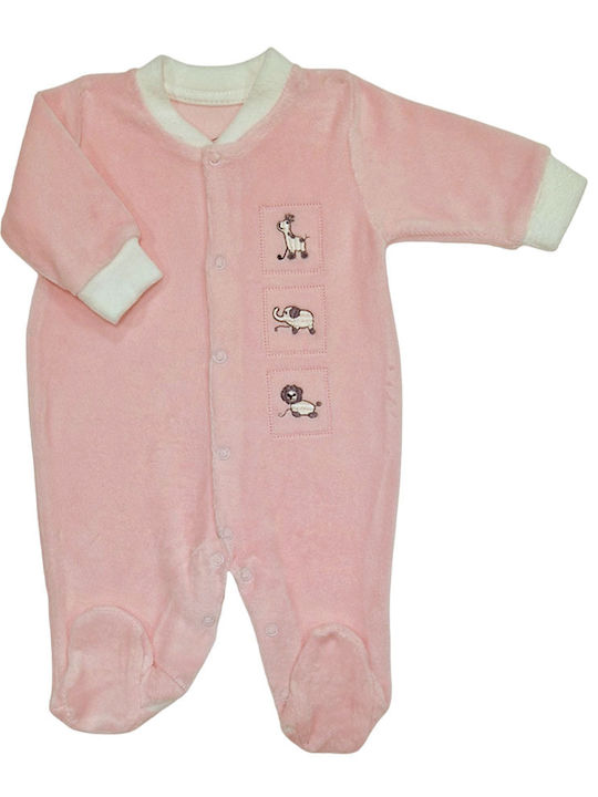 Mother Baby Baby Bodysuit Set Velvet Pink