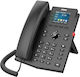 Fanvil X303W Cu fir Telefon IP 4 linii Negru