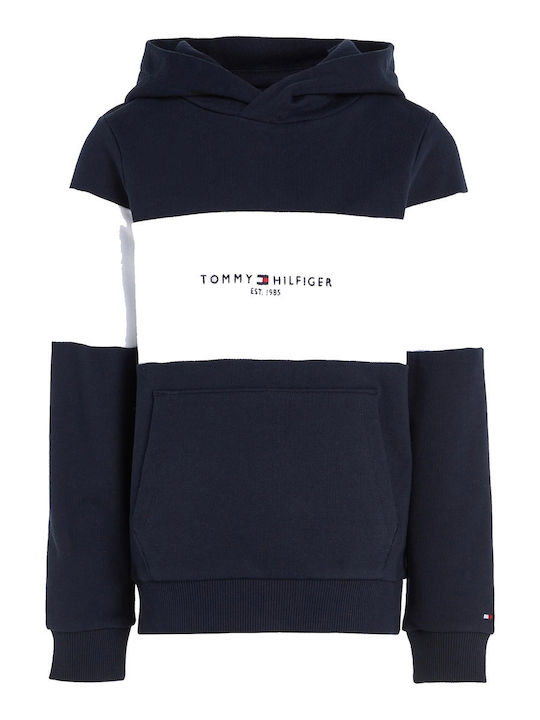 Παιδικό Φούτερ με Κουκούλα Navy Μπλε Essential Colorblock